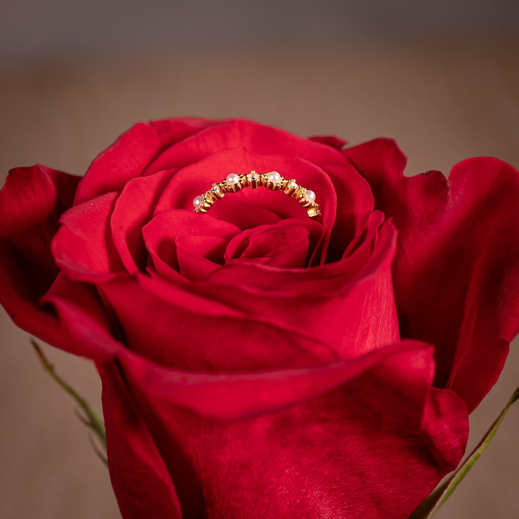 Pearl Cubic Zirconia Ring
