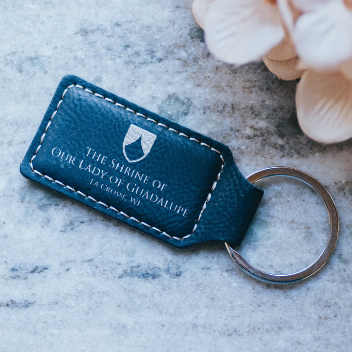 Shrine Leather Keychain