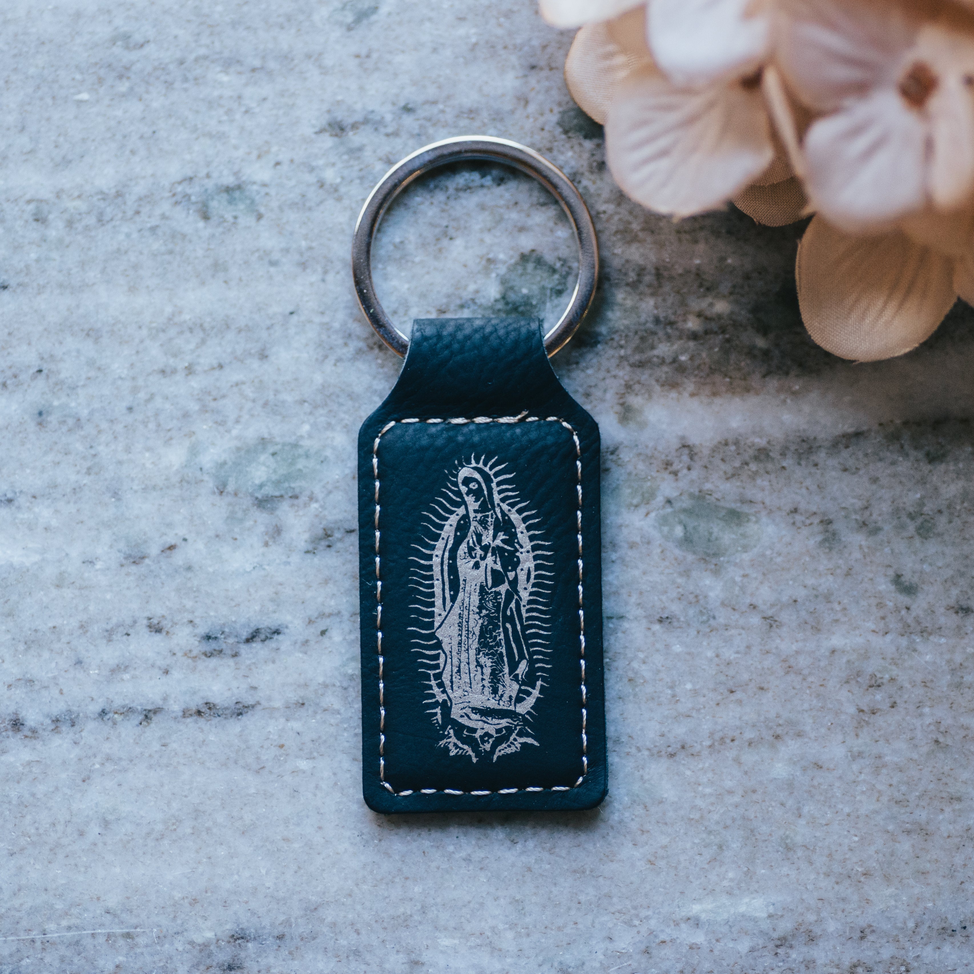 Shrine Leather Keychain