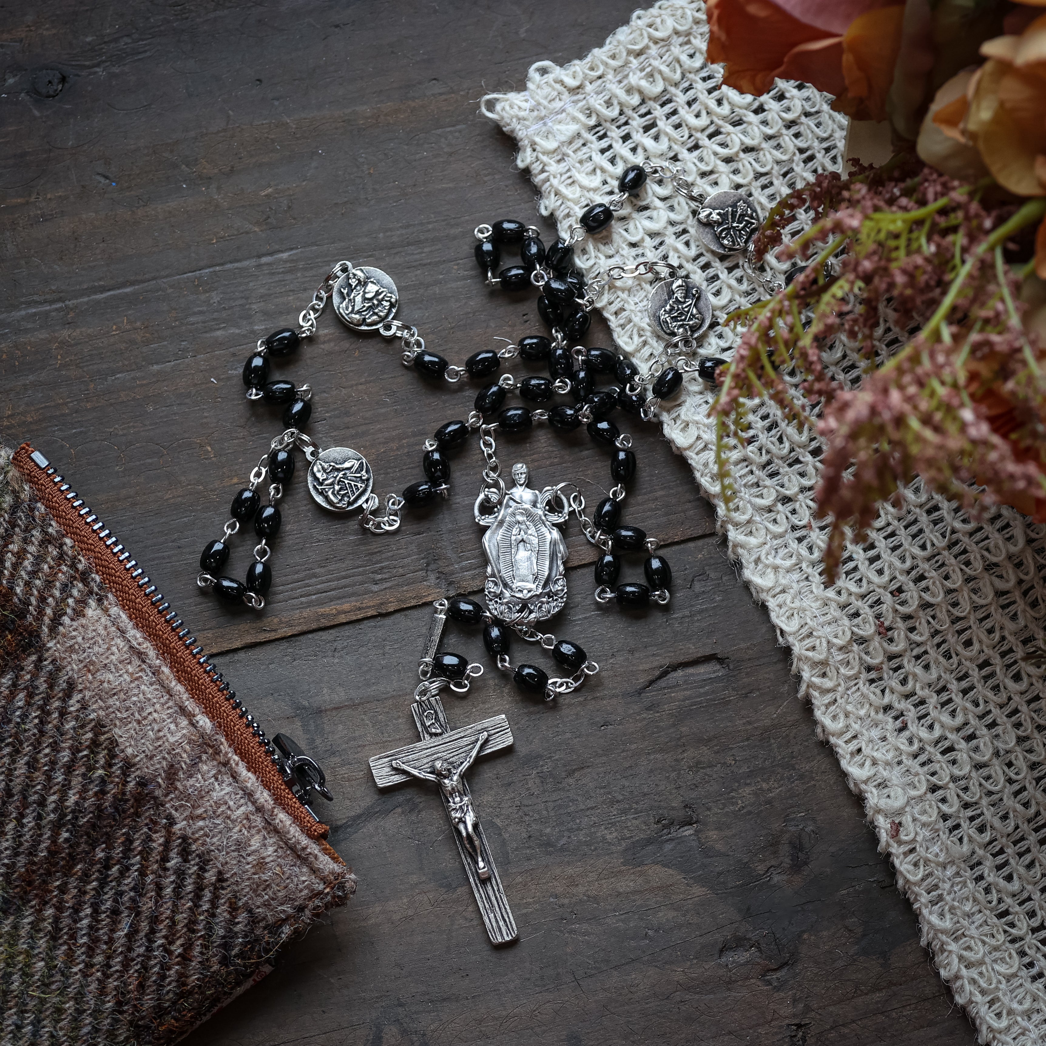 Shrine Glass Bead Rosary