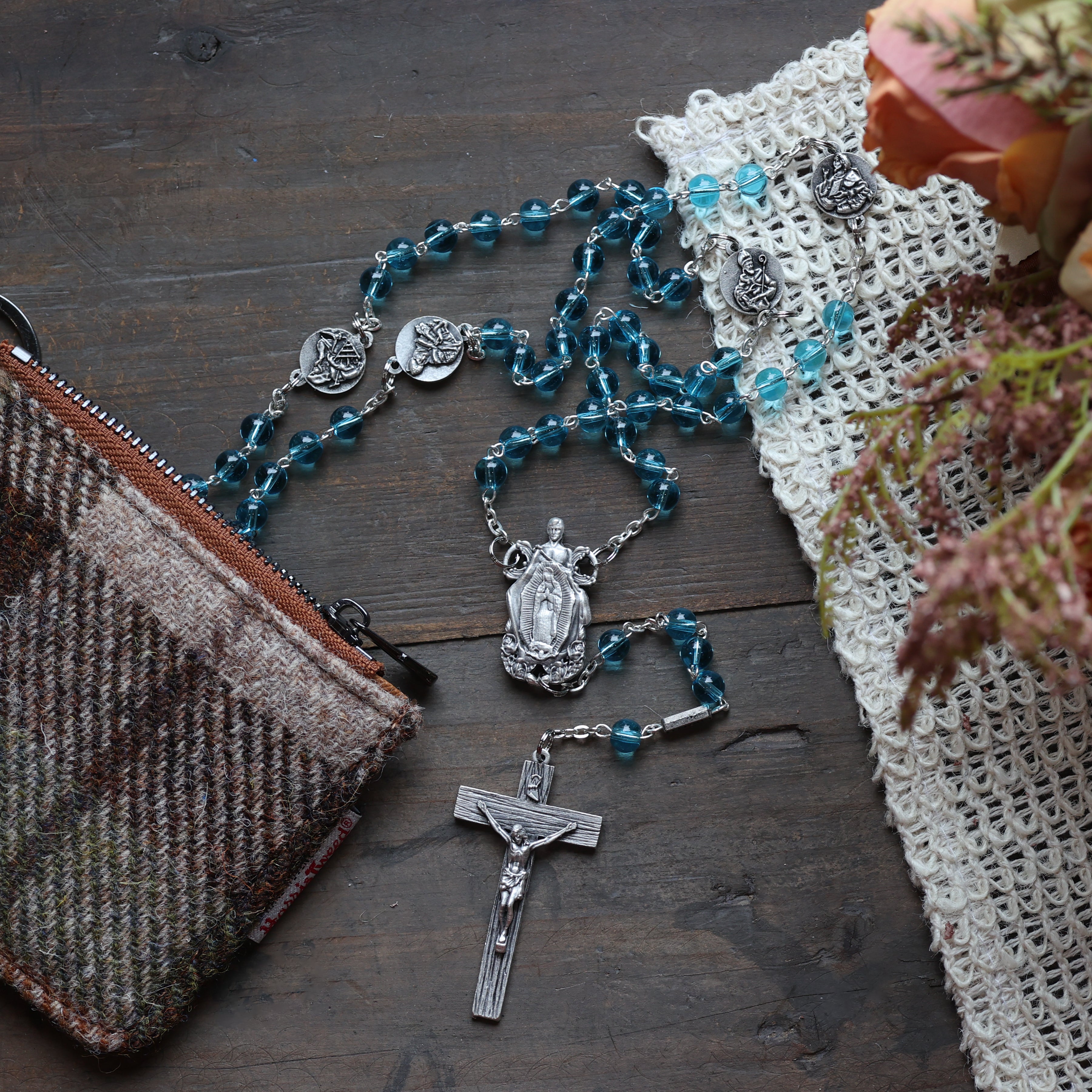 Shrine Glass Bead Rosary