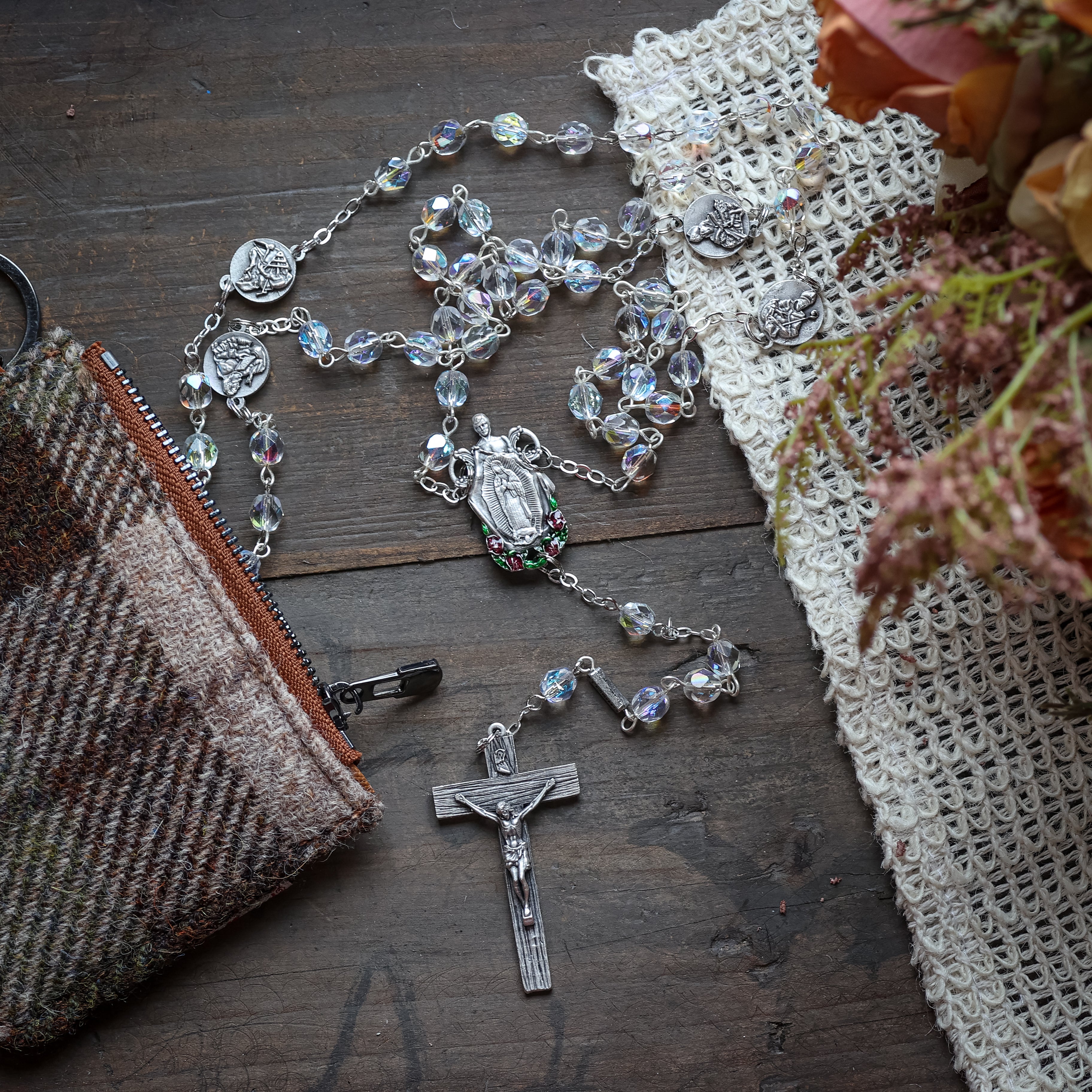 Shrine Glass Bead Rosary