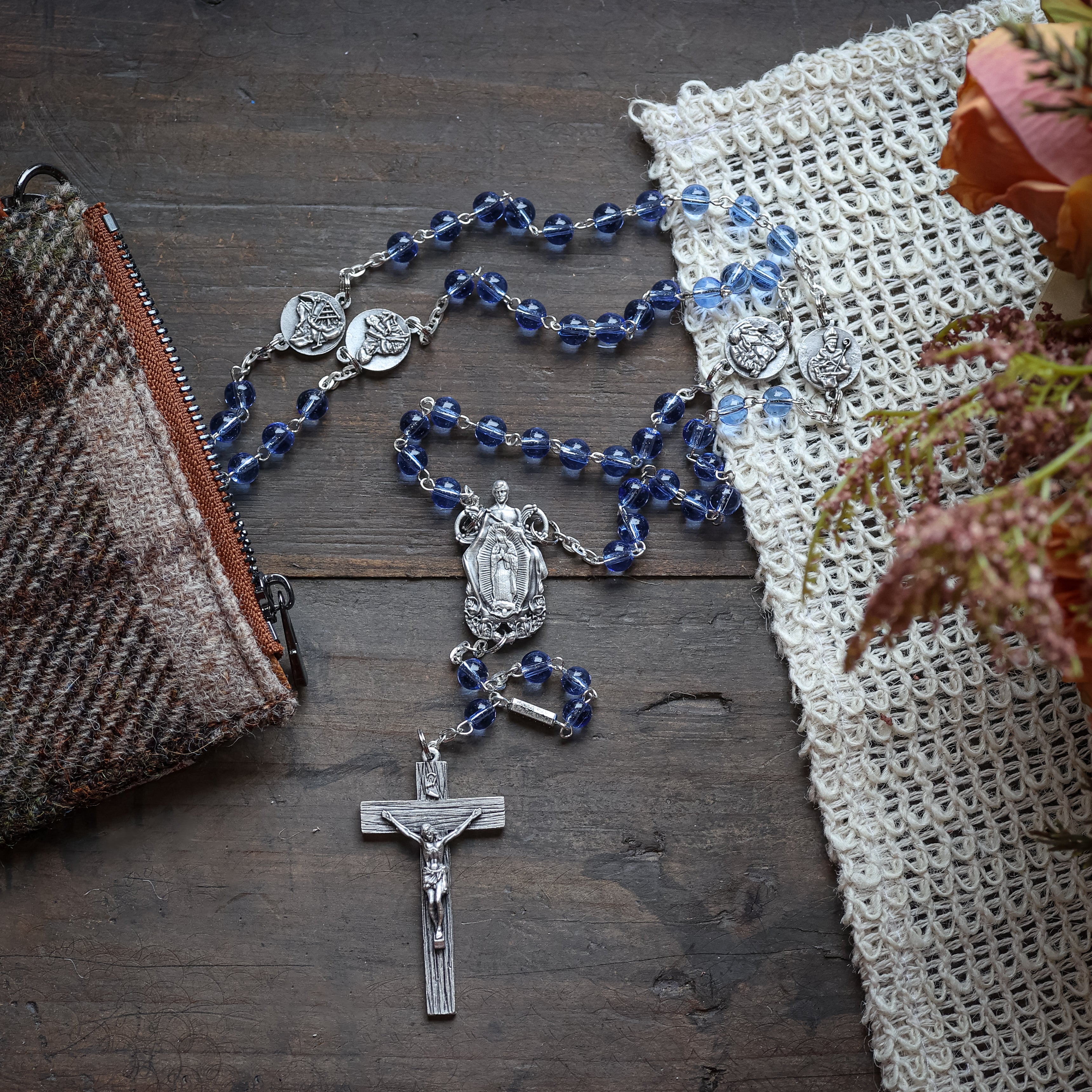 Shrine Glass Bead Rosary