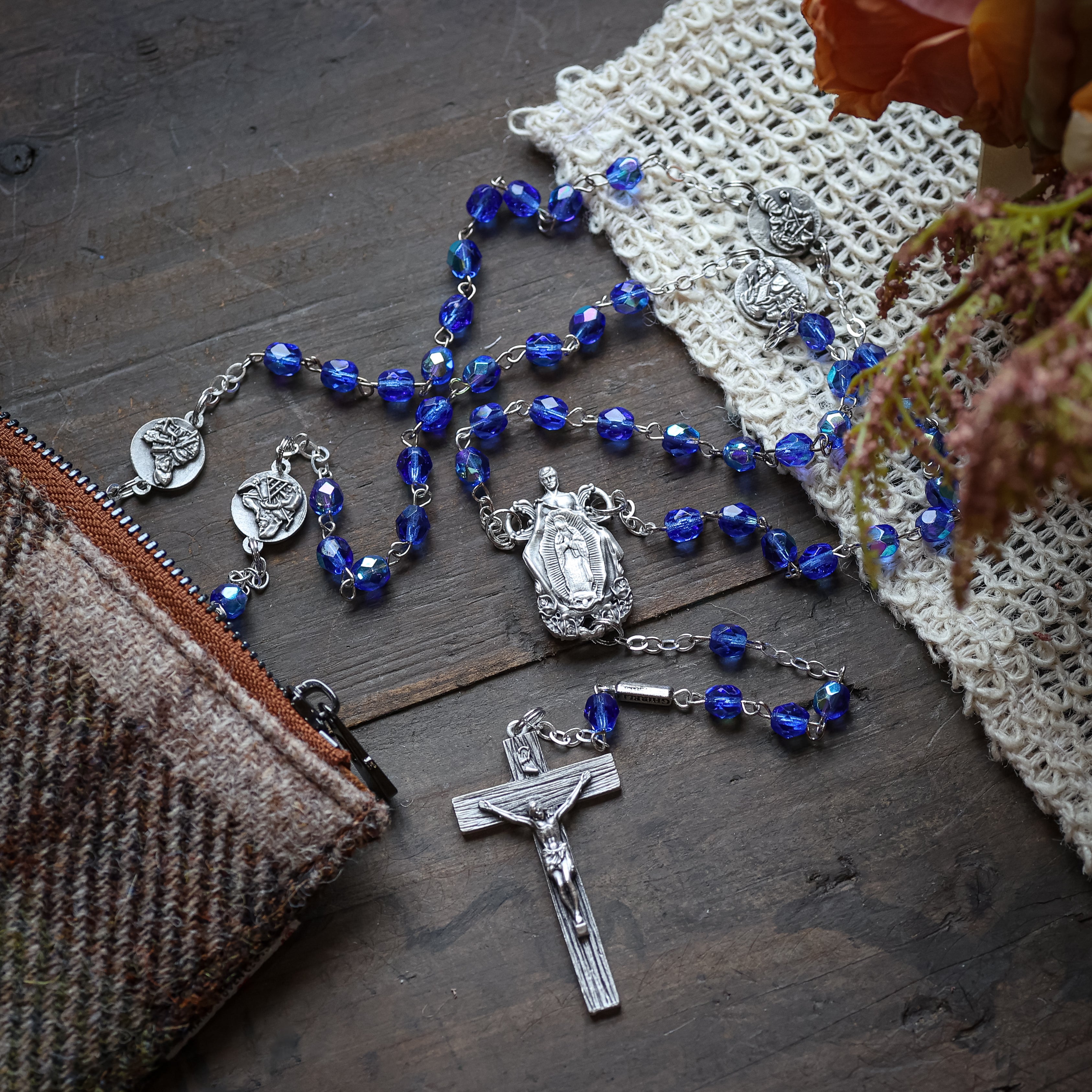 Shrine Glass Bead Rosary