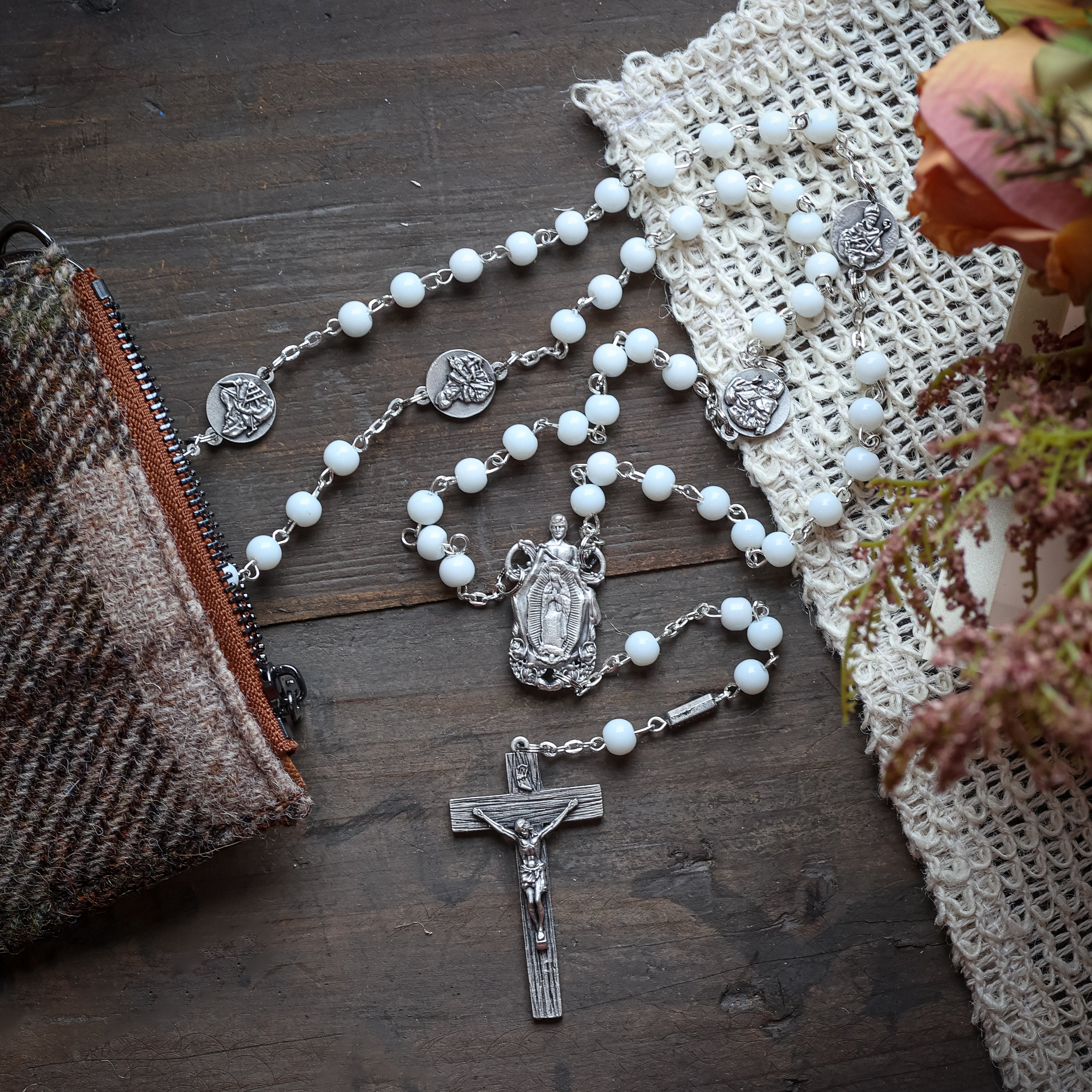 Shrine Glass Bead Rosary