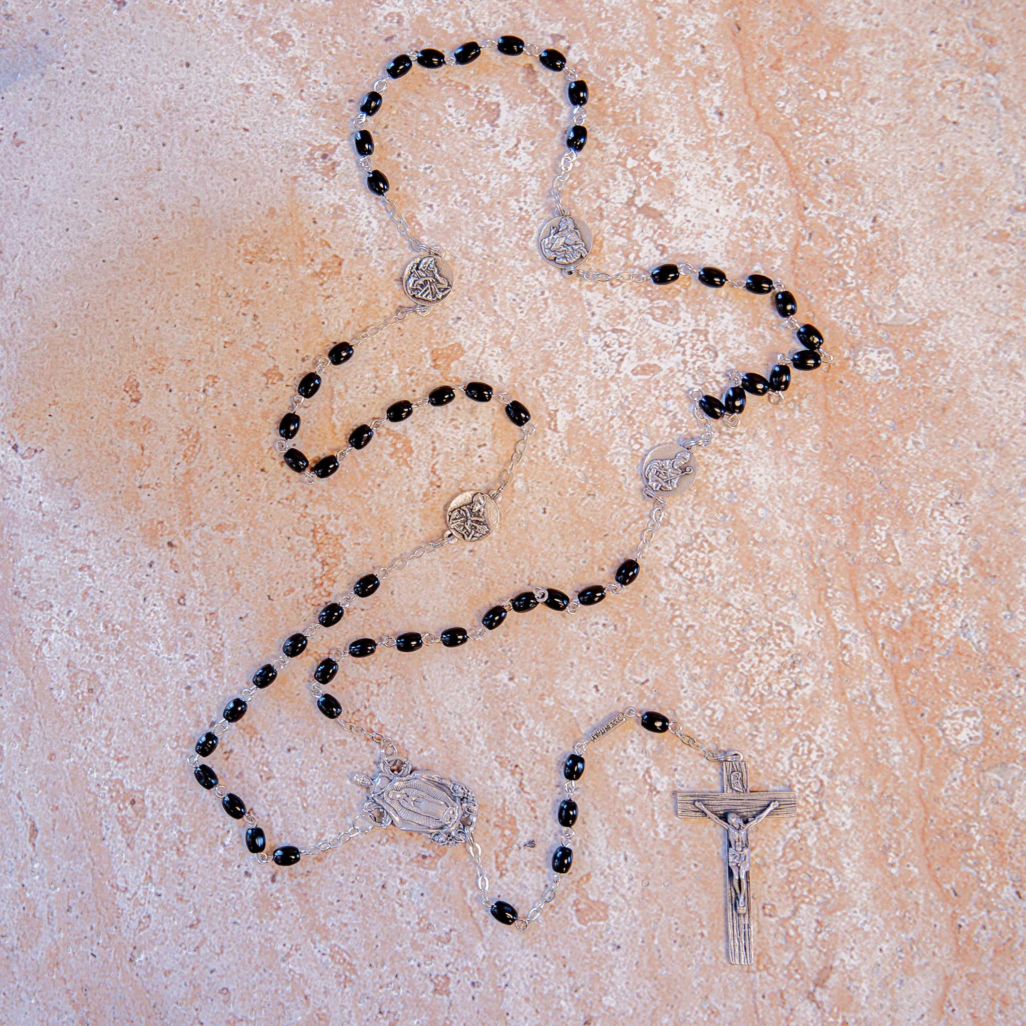 Shrine Glass Bead Rosary
