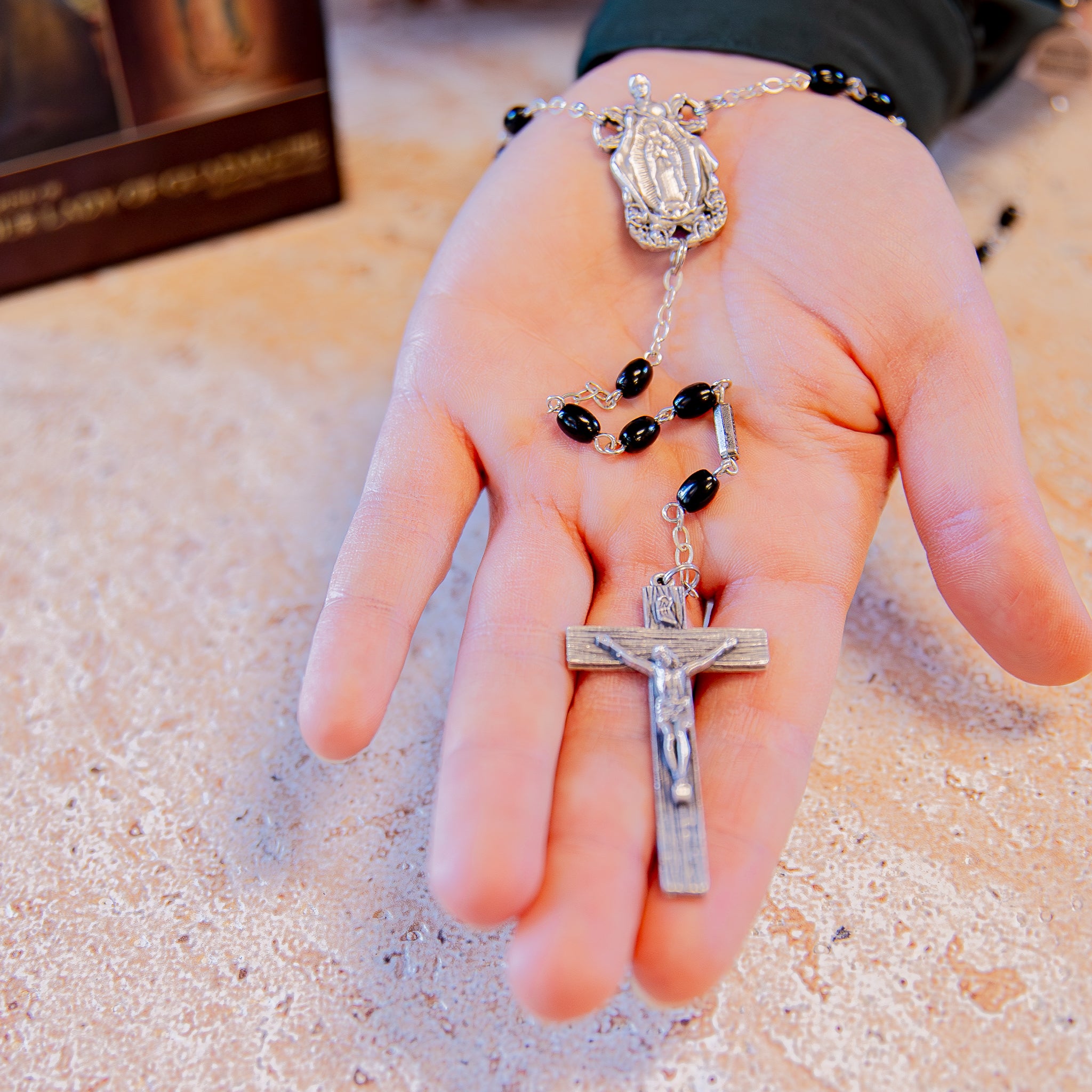 Shrine Glass Bead Rosary