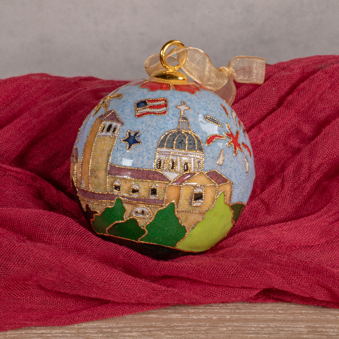Fireworks Shrine Glass Ornament