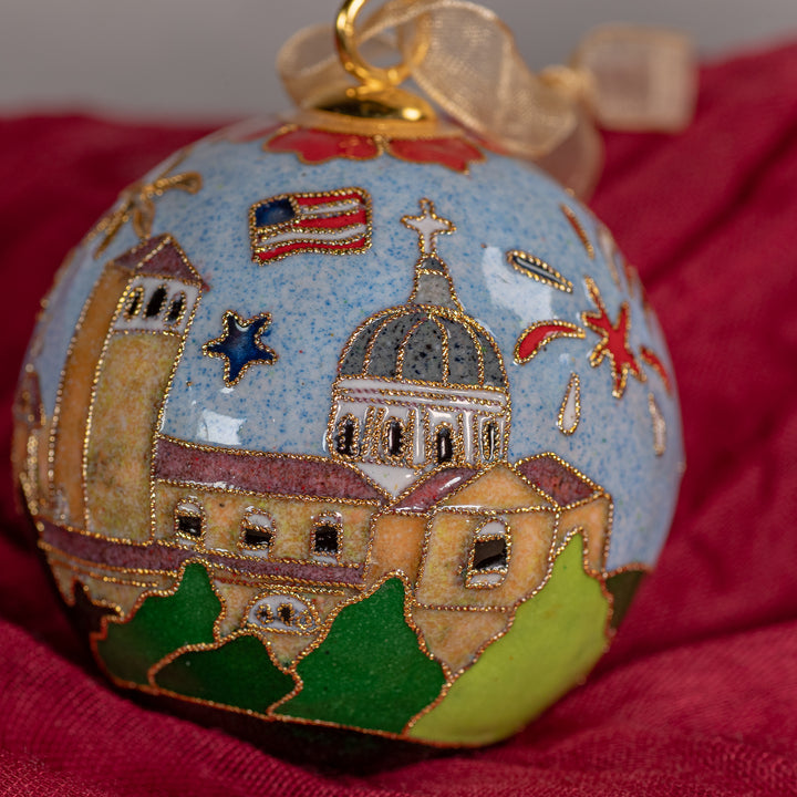 Fireworks Shrine Glass Ornament