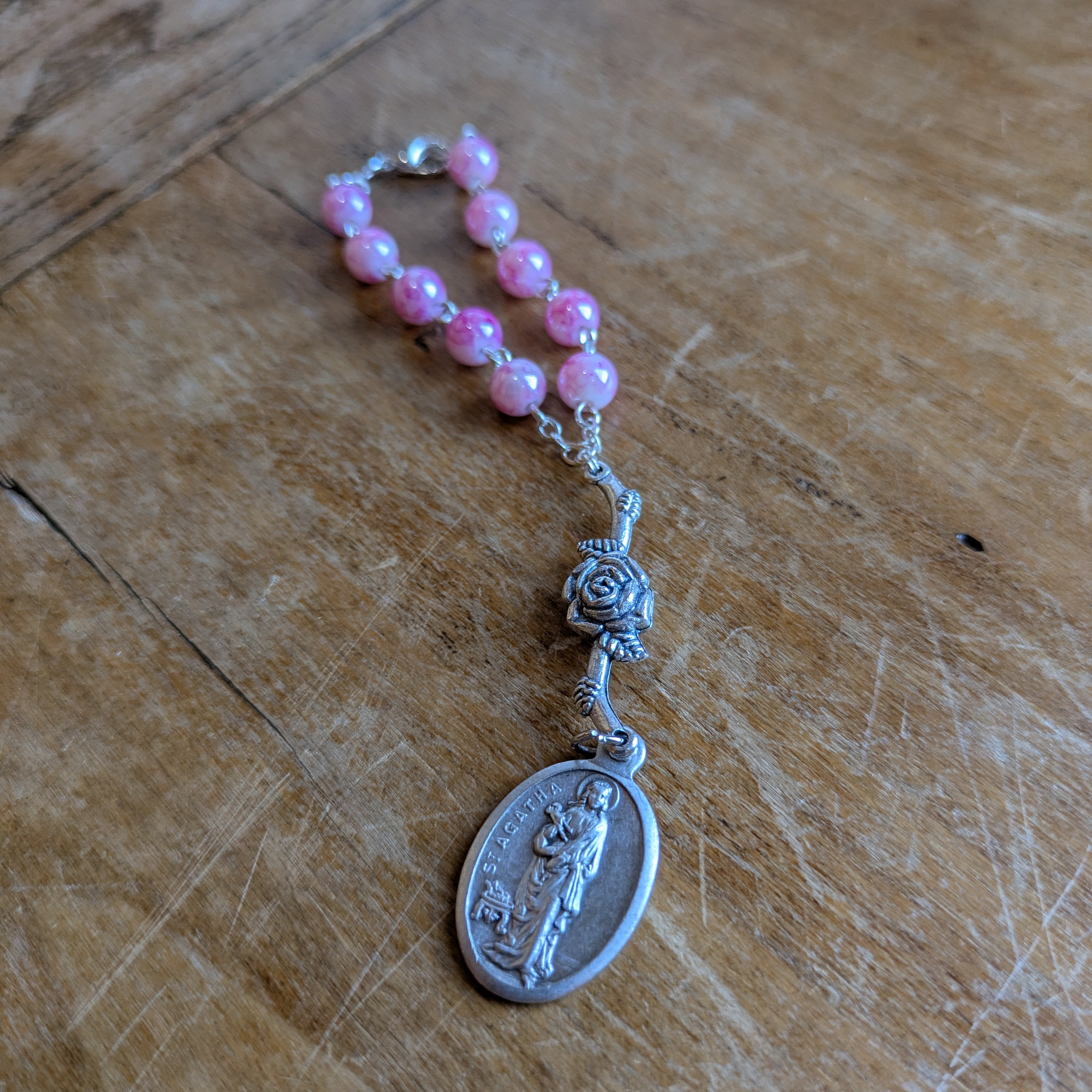 One-Decade Rosary - St Agatha - Breast Cancer