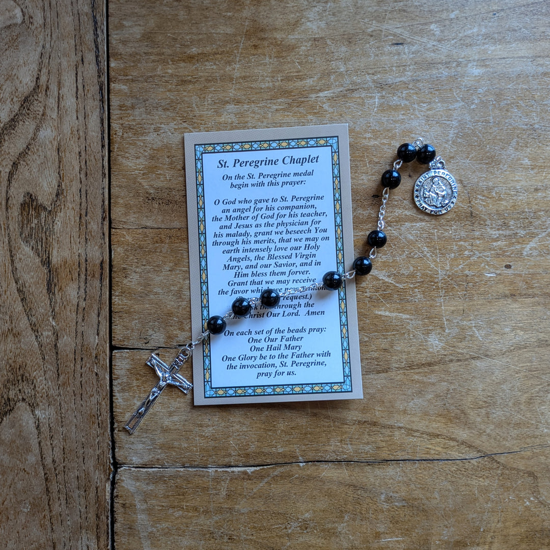 Chaplet - St Peregrine - Hematite