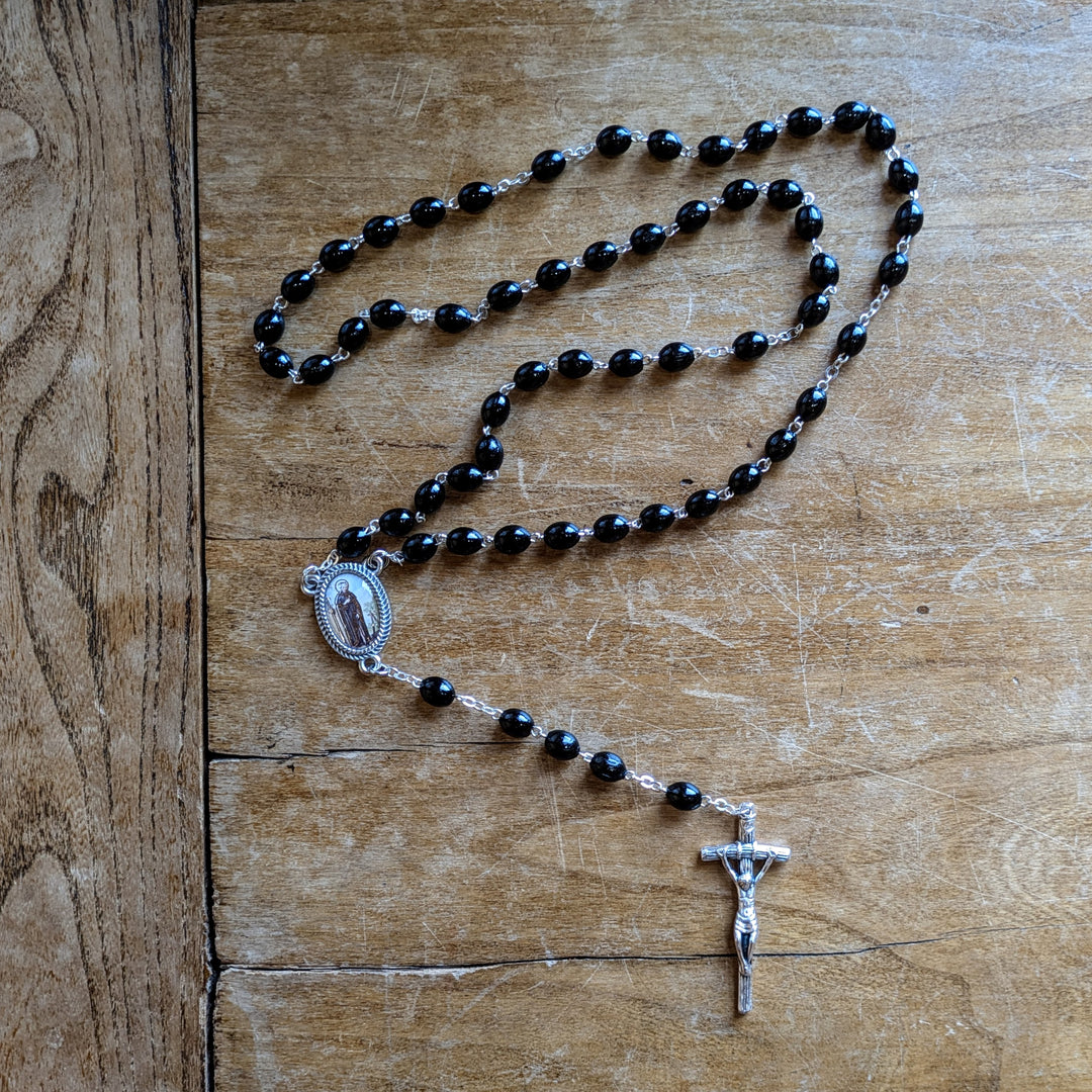 Rosary - St Peregrine - Black Wood