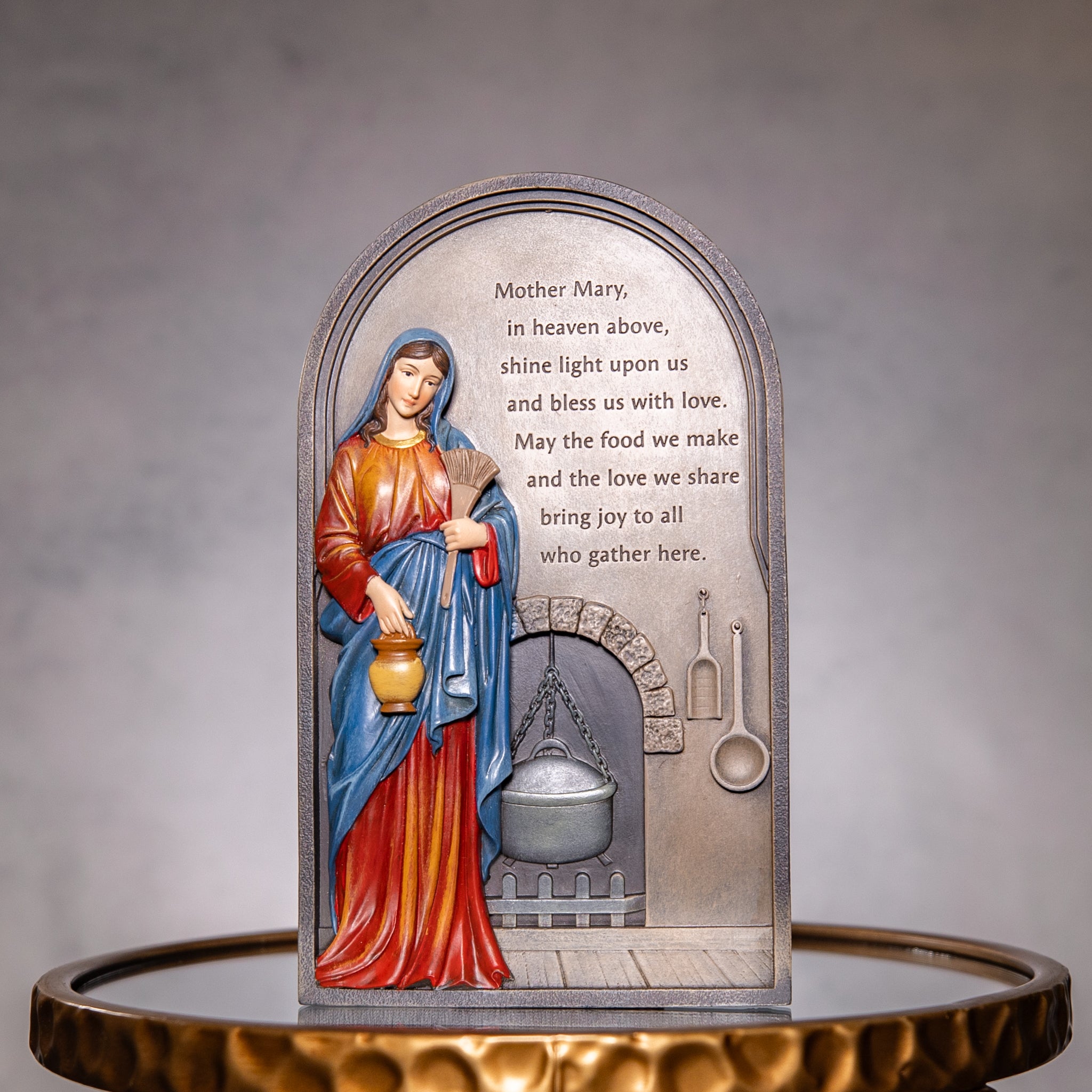 Wall Plaque - Kitchen Madonna - Resin Stone Mix - 9.25"