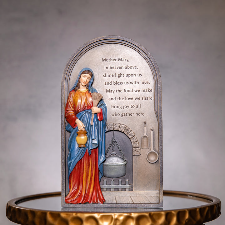 Wall Plaque - Kitchen Madonna - Resin Stone Mix - 9.25"