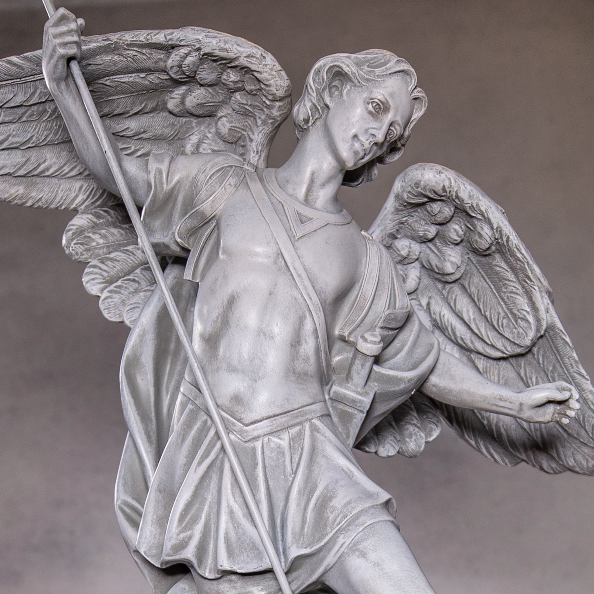 Garden Statue - St Michael - Resin/Stone Mix - 18.5"