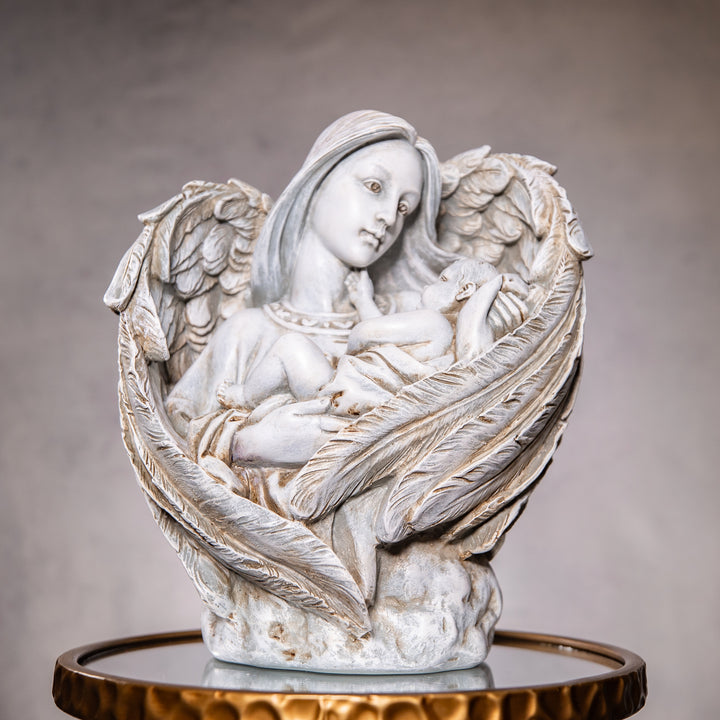 Statue - Angel Bust w/Baby - Resin/Stone Mix - 13"