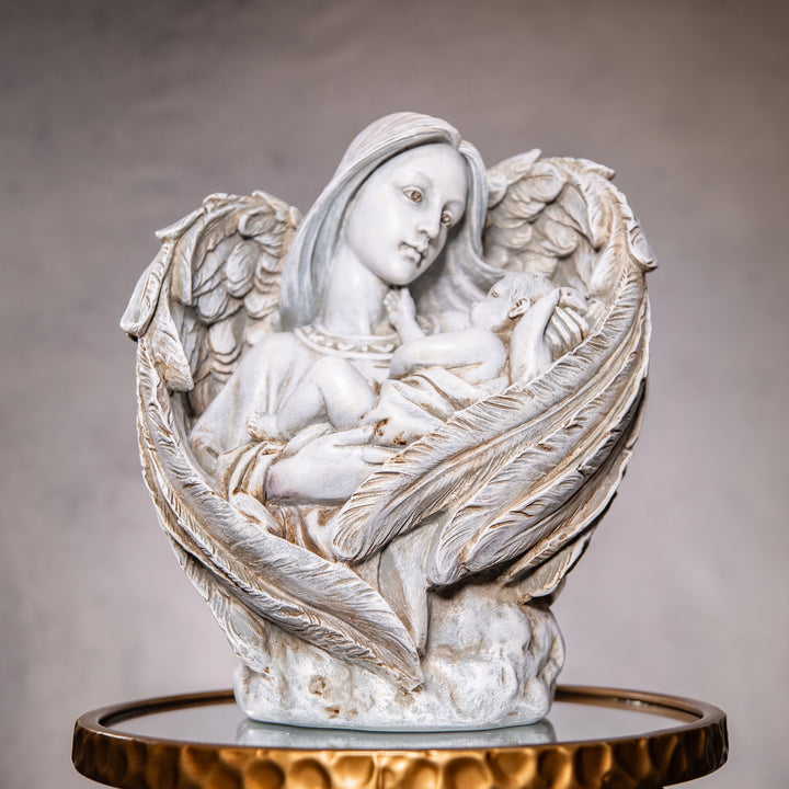 Statue - Angel Bust w/Baby - Resin/Stone Mix - 13"