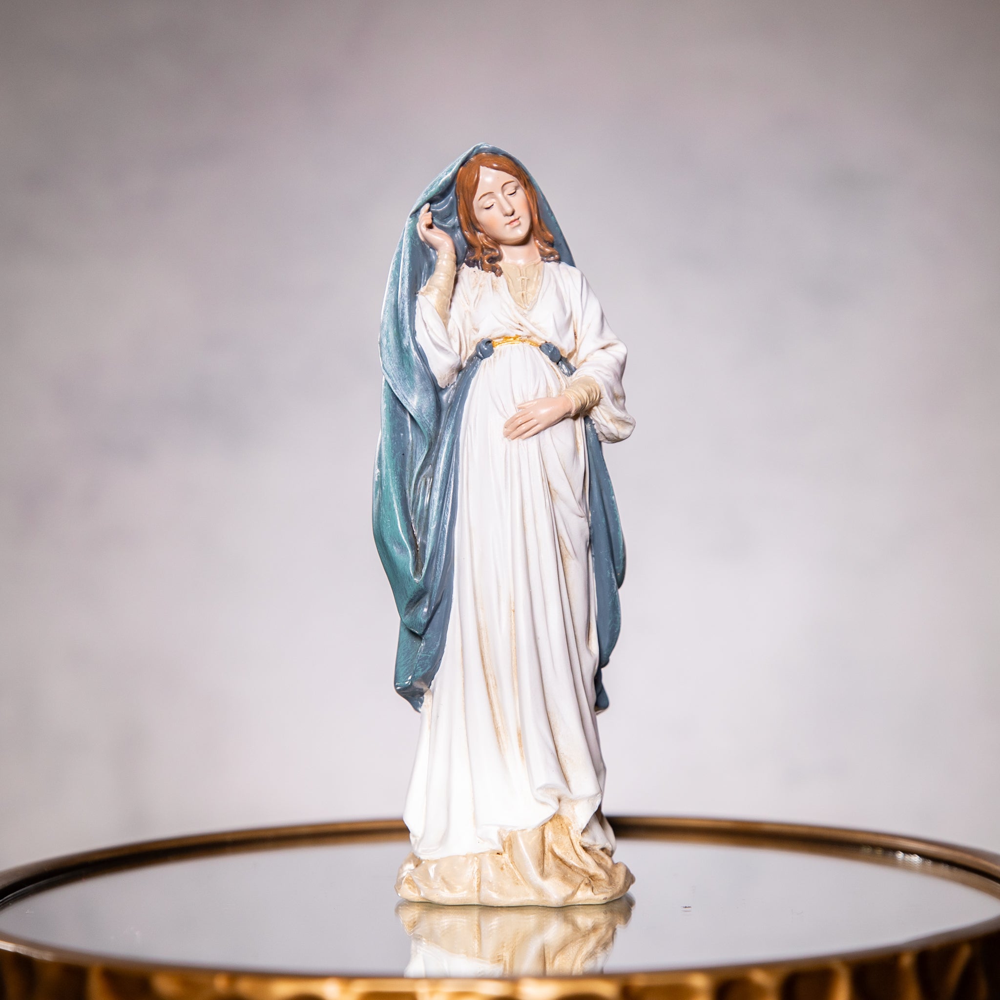 Statue - Pregnant Mary - Resin - 8.75"