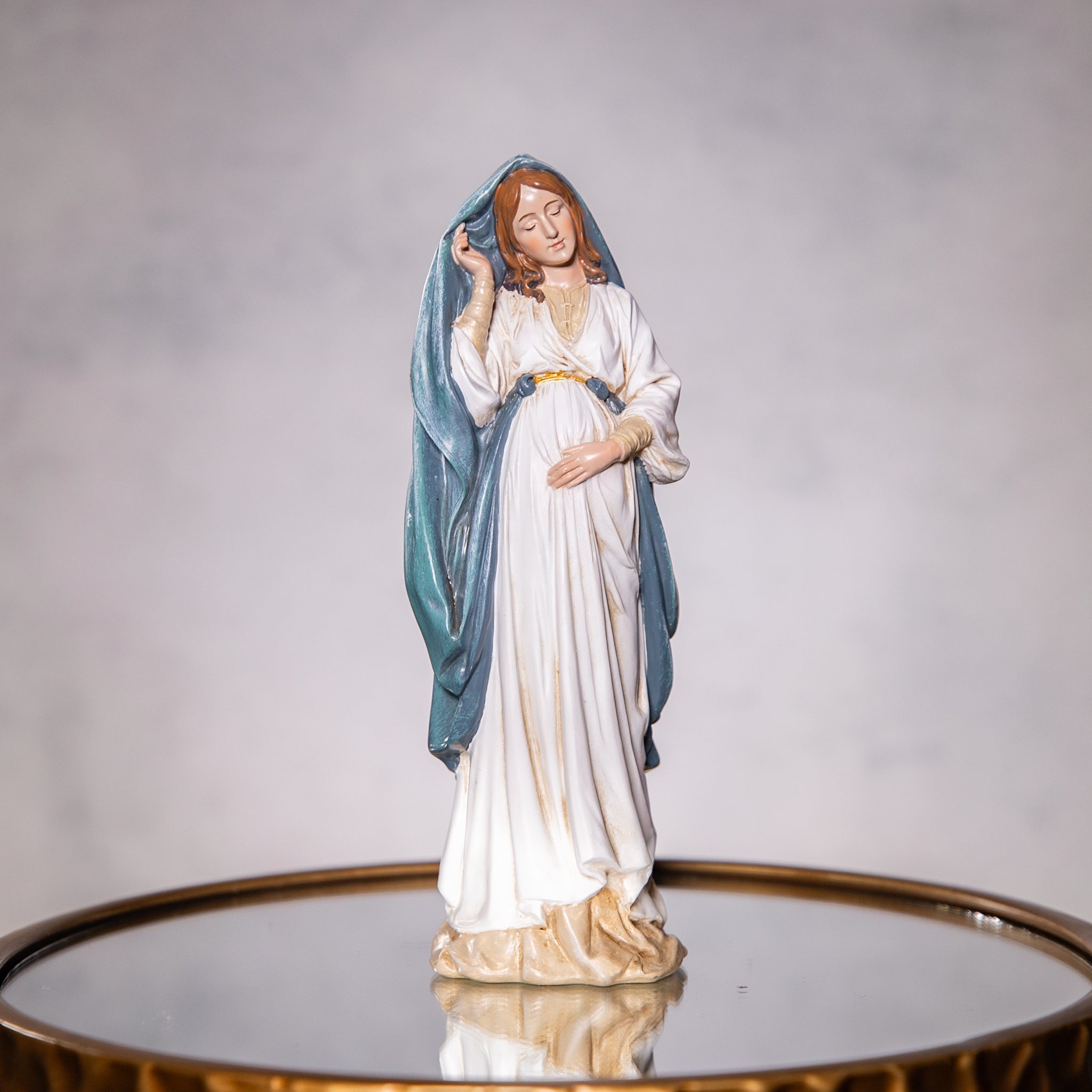 Statue - Pregnant Mary - Resin - 8.75"