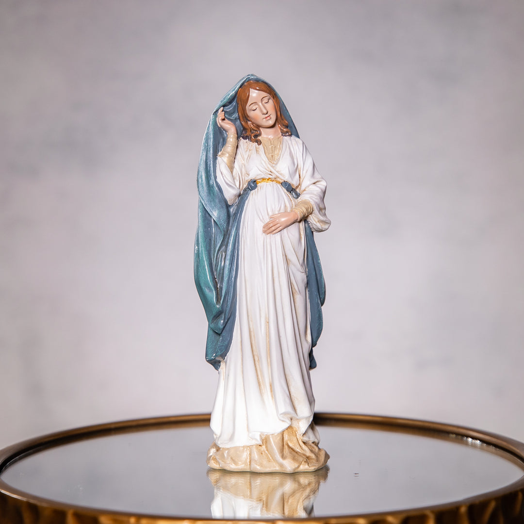 Statue - Pregnant Mary - Resin - 8.75"