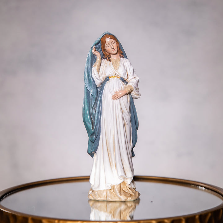 Statue - Pregnant Mary - Resin - 8.75"