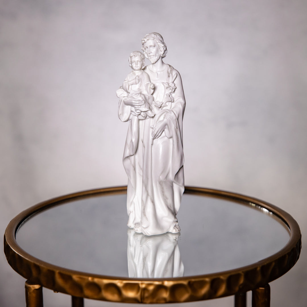 Statue - St. Joseph - Resin - Marble Look - 8"