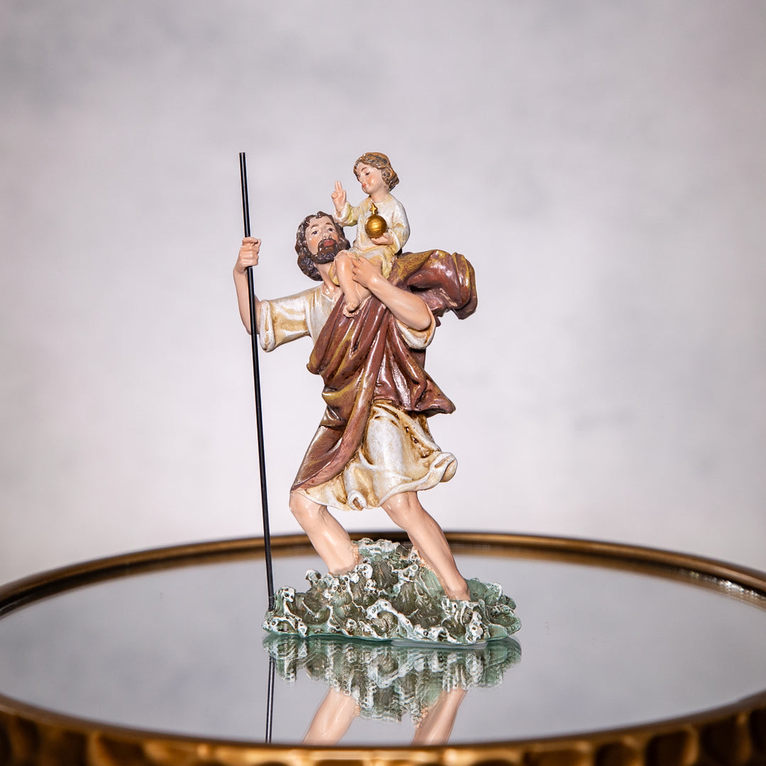 Statue - 6.25" St Christopher - Color - Resin