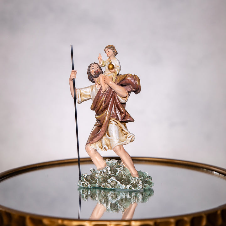 Statue - 6.25" St Christopher - Color - Resin