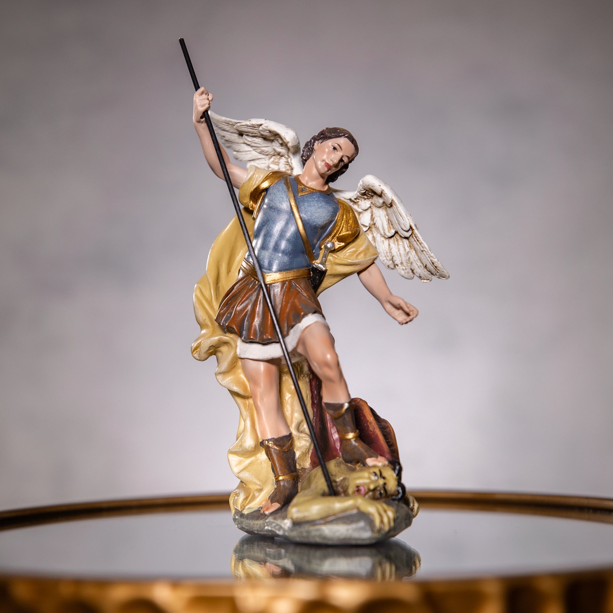 Statue - 7.25" St Michael - Color - Resin