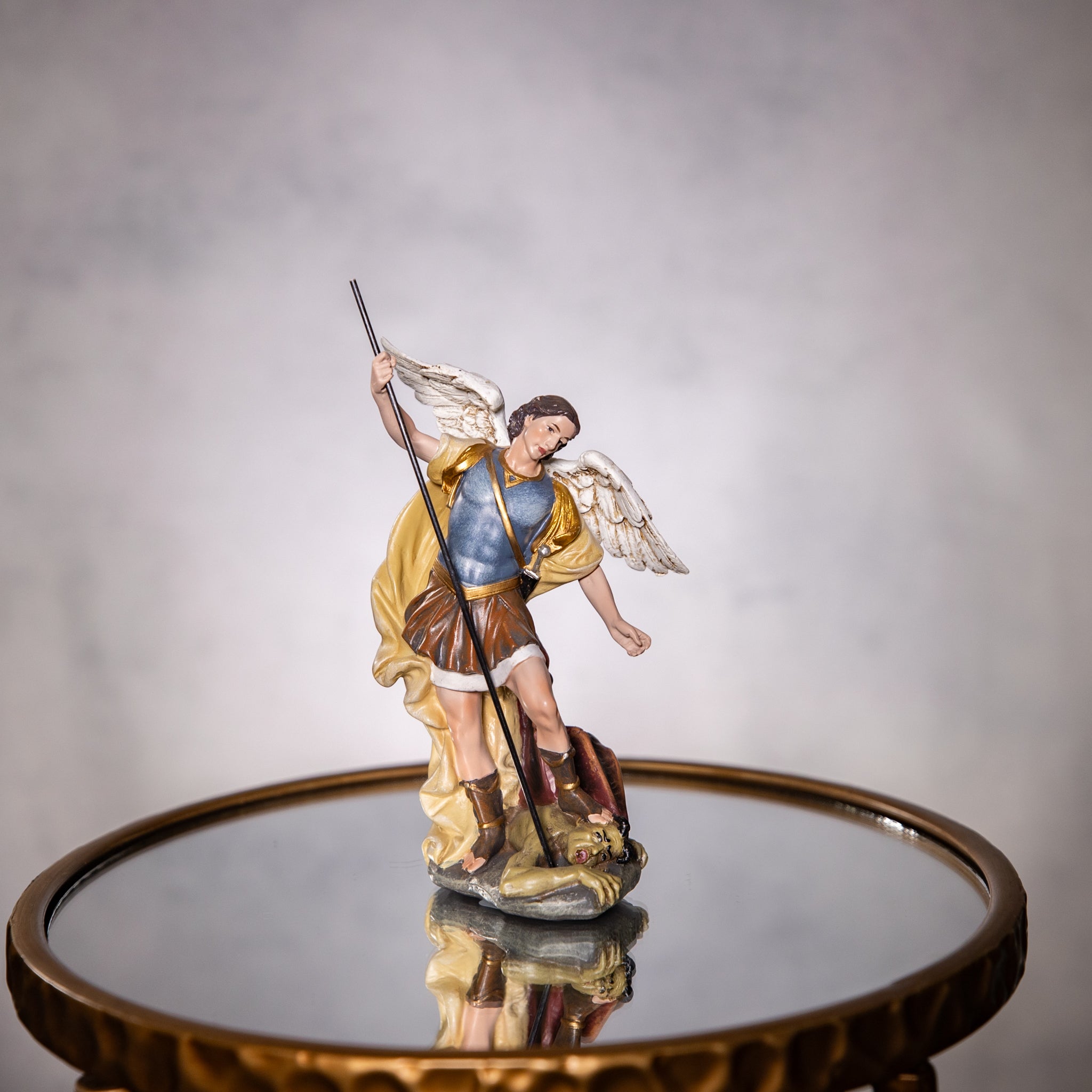 Statue - 7.25" St Michael - Color - Resin