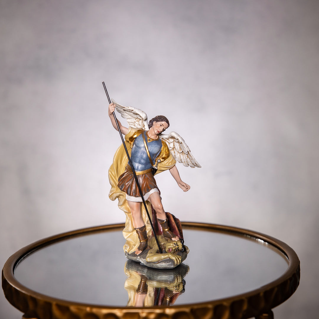 Statue - 7.25" St Michael - Color - Resin
