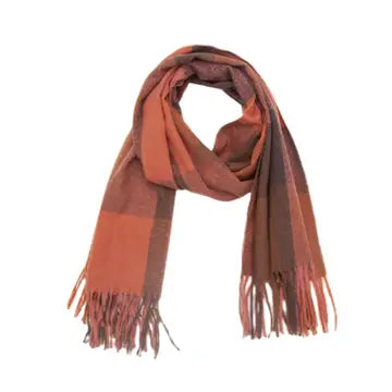 Scarf - Color Block - Fringe