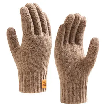 Gloves - Men - Velvet/Polyester - Knit