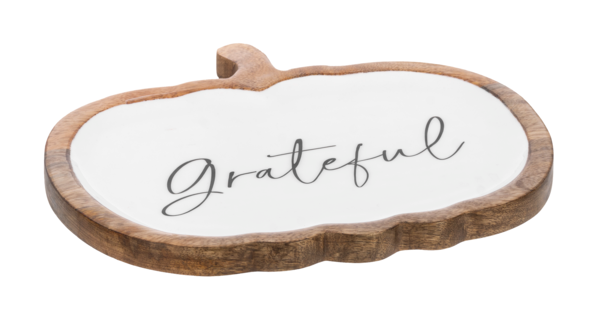 Blessed Thankful Grateful Pumpkin Tray Set of 3