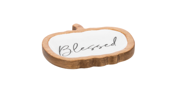 Blessed Thankful Grateful Pumpkin Tray Set of 3