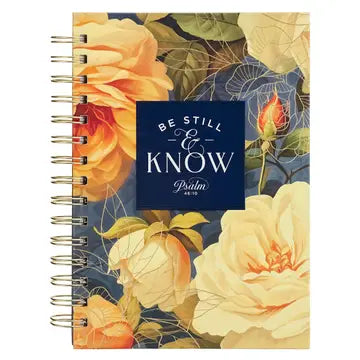 Journal - Be Still and Know - Floral - Spiral