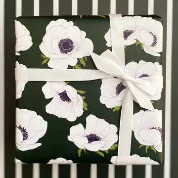 Wrapping Paper - White Anemone