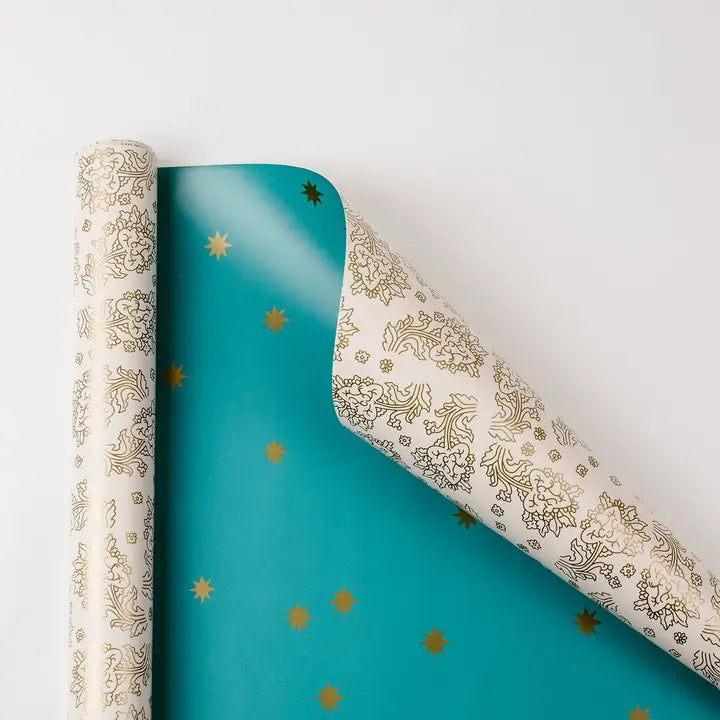 Gift Wrap - OLG - Stars and Quincunx Flowers