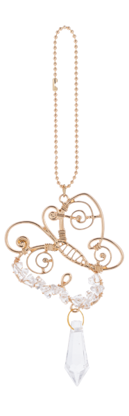 Ornament - Butterfly - Crystal - Gold