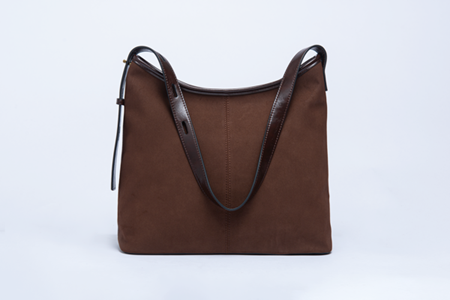 Bag - Suede Hobo - Chocolate Brown