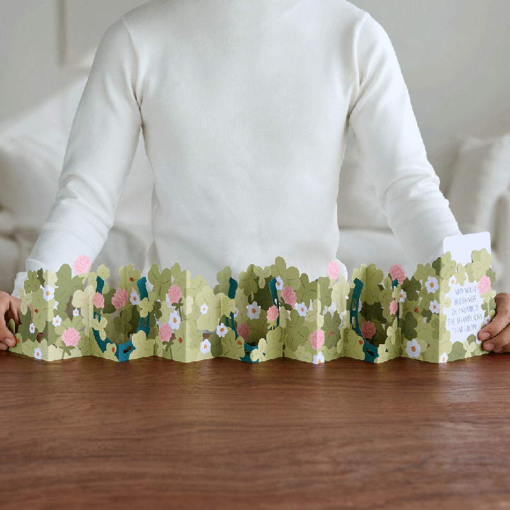 Shamrock Blessings Expanding Card