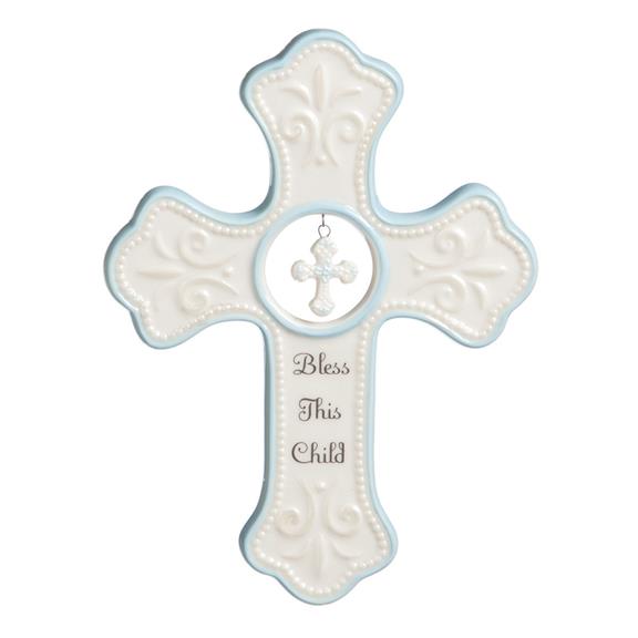 Cross - Bless This Child - Blue
