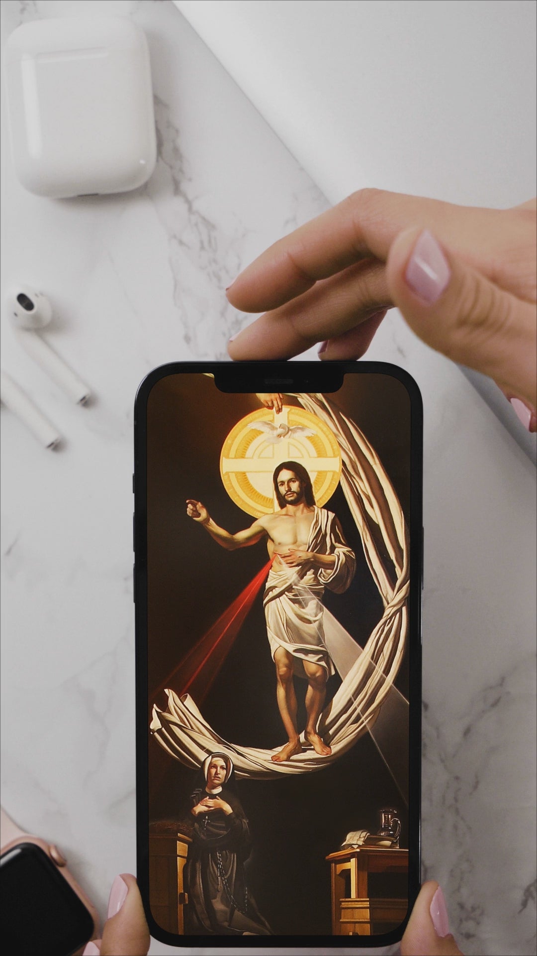 St. Faustina Phone Wallpaper