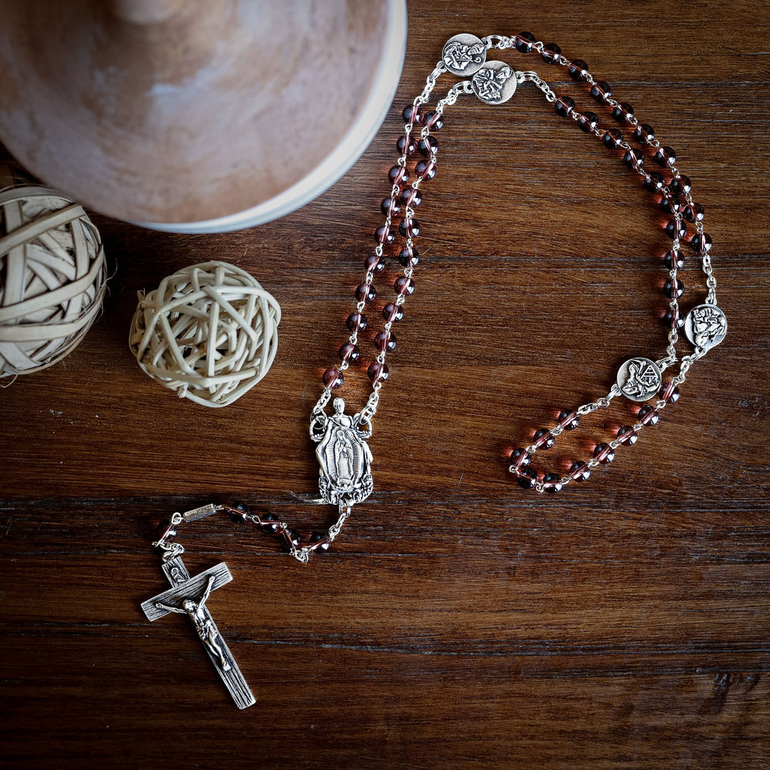 Shrine Glass Bead Rosary