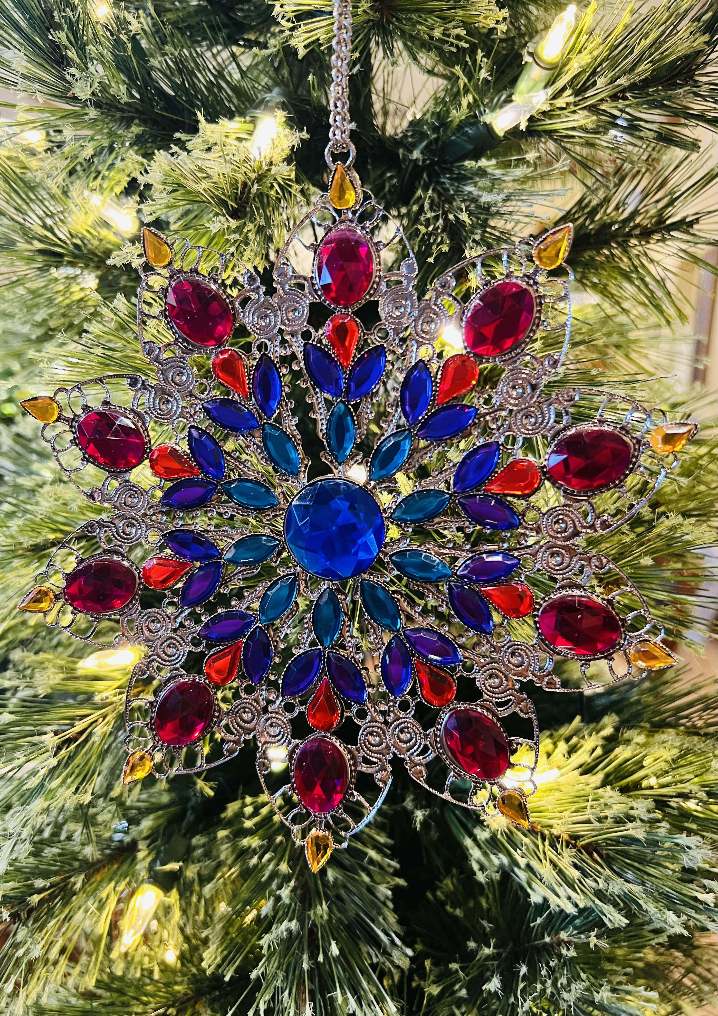 Jeweled Flower Ornaments