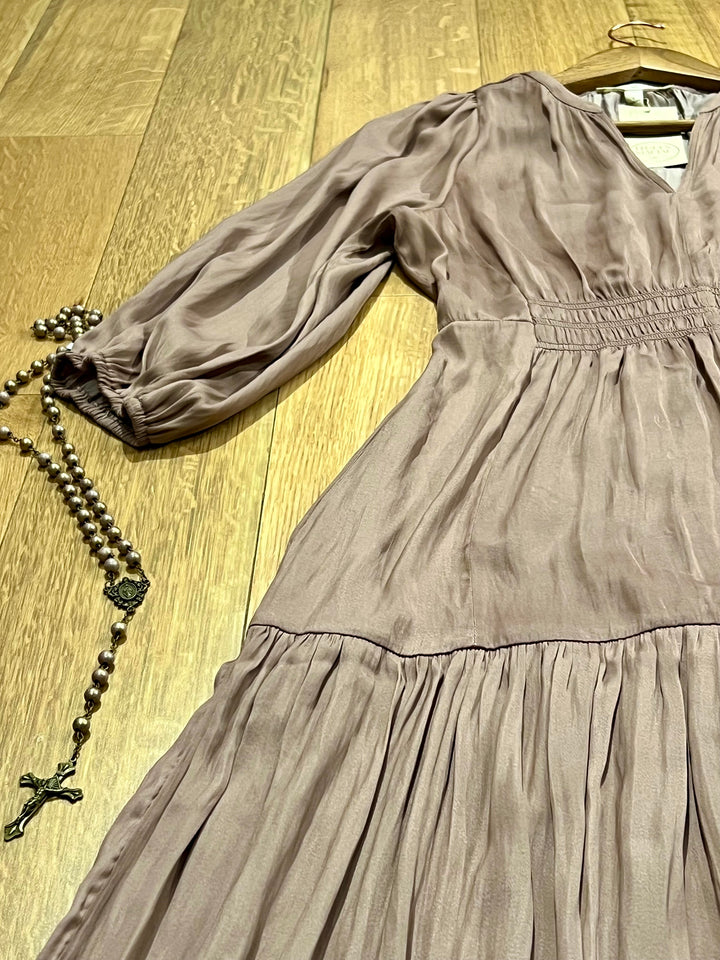 Lilac Satin Dress