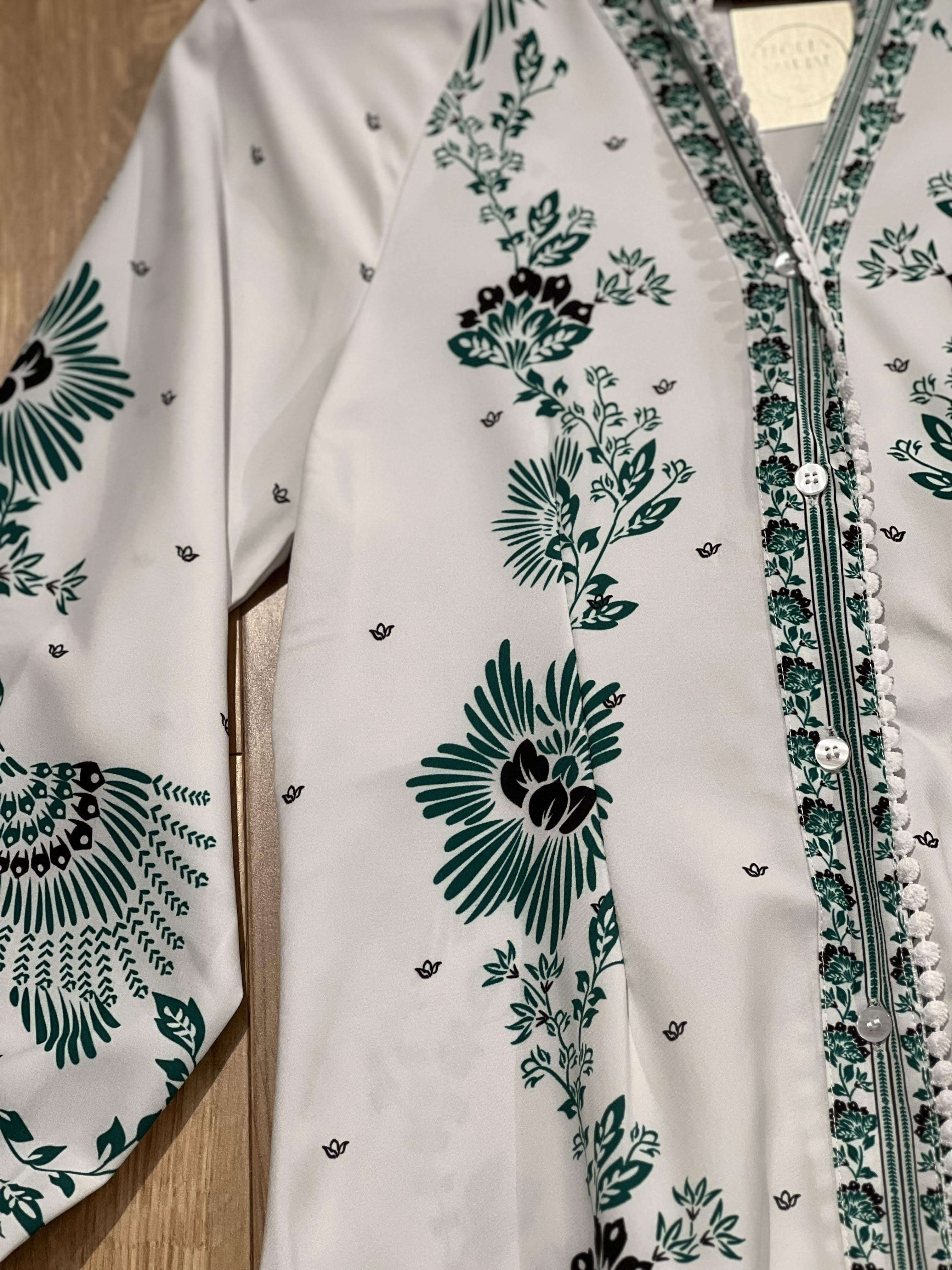 Green Vine Botanical Dress